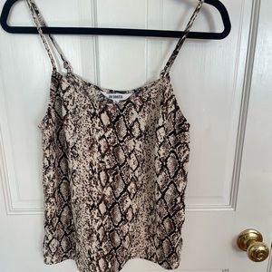 BB Dakota Brown Snake Print Cami